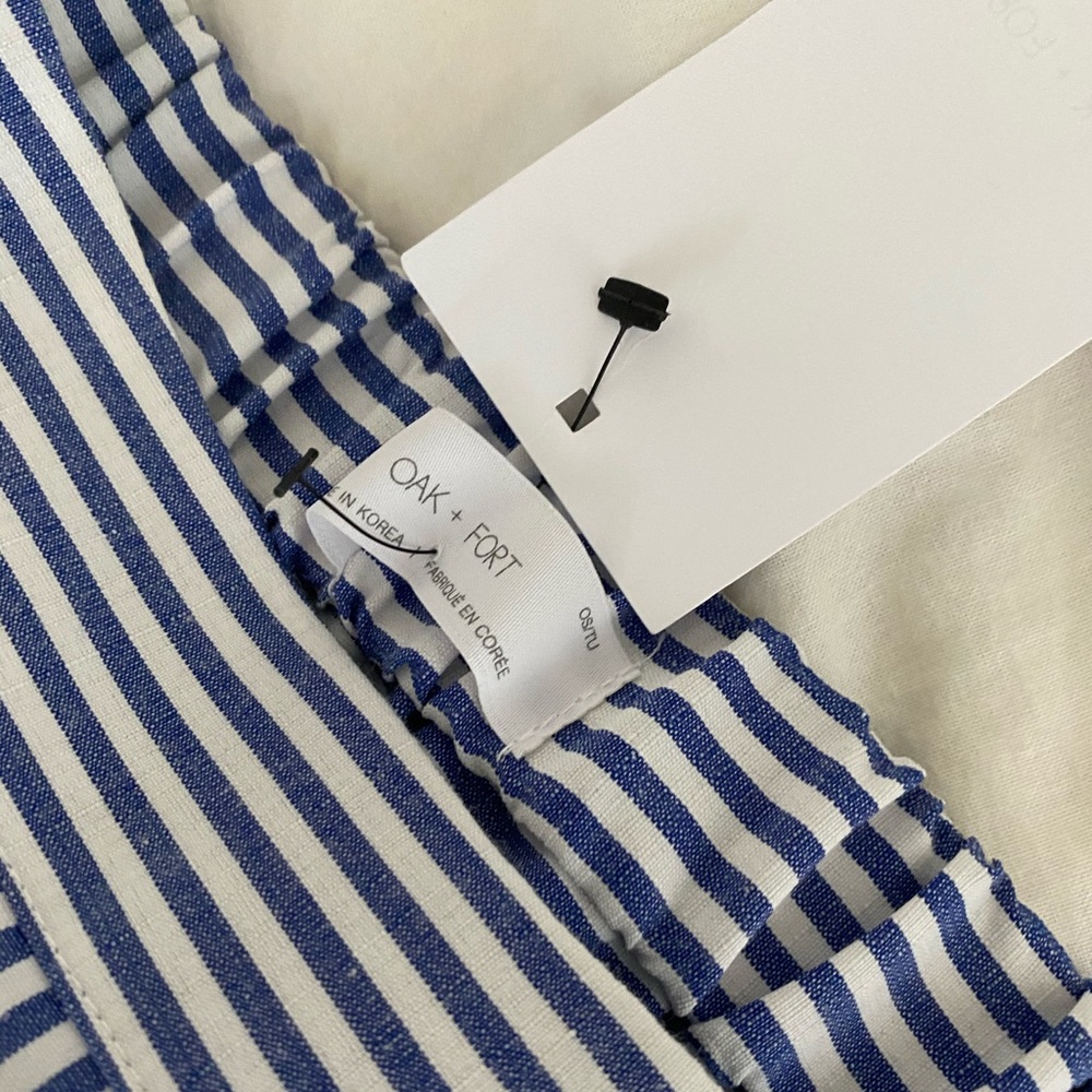Oak & Fort Striped midi skirt